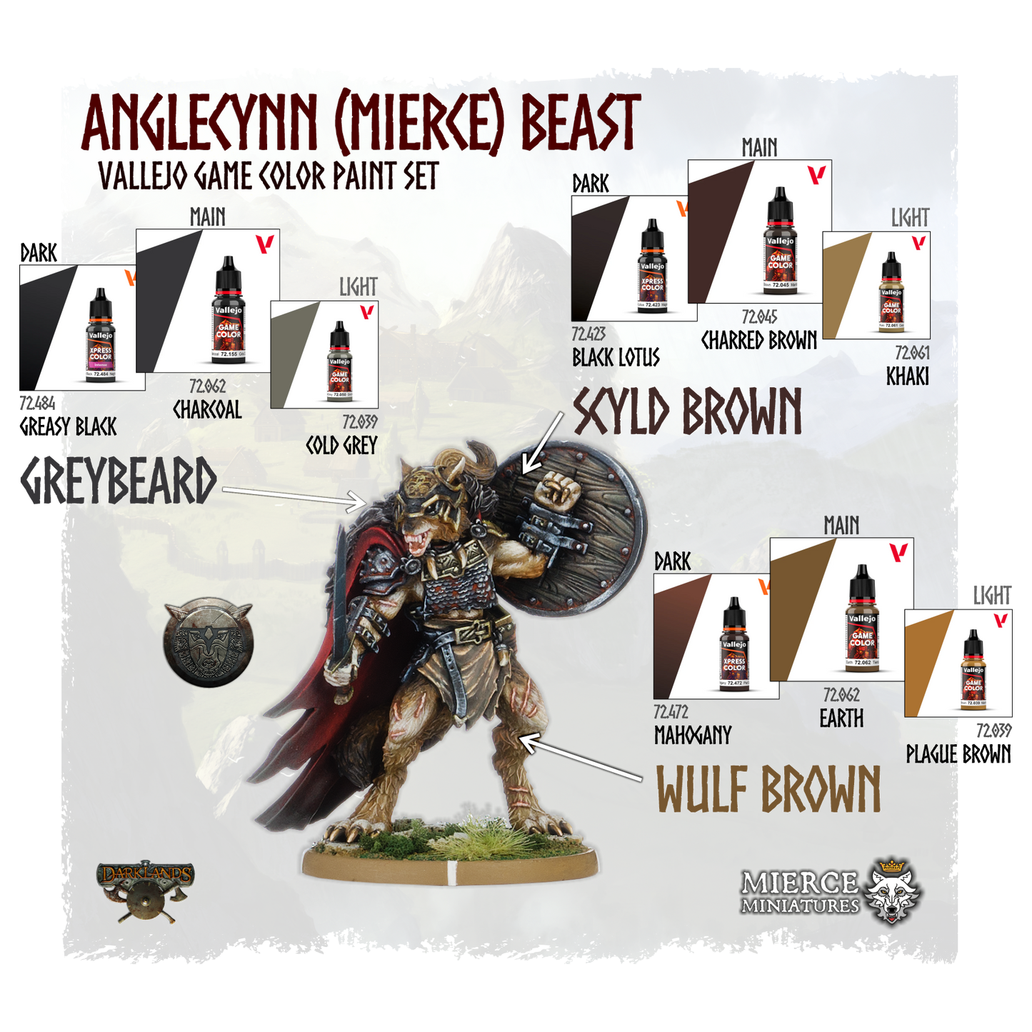 Anglecynn (Mierce) Beast Paint Set (Vallejo Game Color)