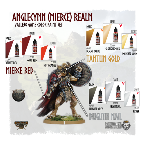 Anglecynn (Mierce) Realm Paint Set (Vallejo Game Color)