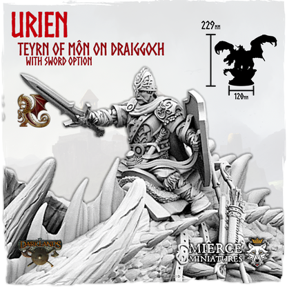 Draiggyn Urien, Teyrn of Môn on Draiggoch with sword option