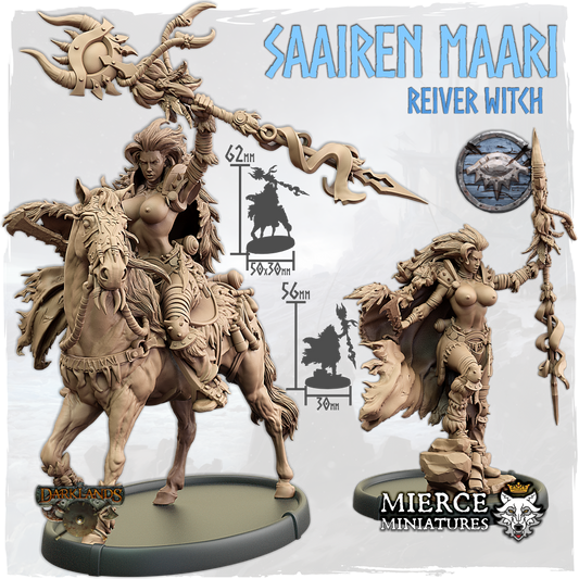 Saairen Maari, Reiver Witch on Foot and on Horse [Pin Up]