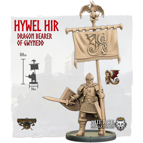 Hywel Hir, Dragon Bearer of Gwynedd on Foot