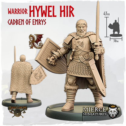 Warrior Hywel Hir, Cadben of Emrys on Foot