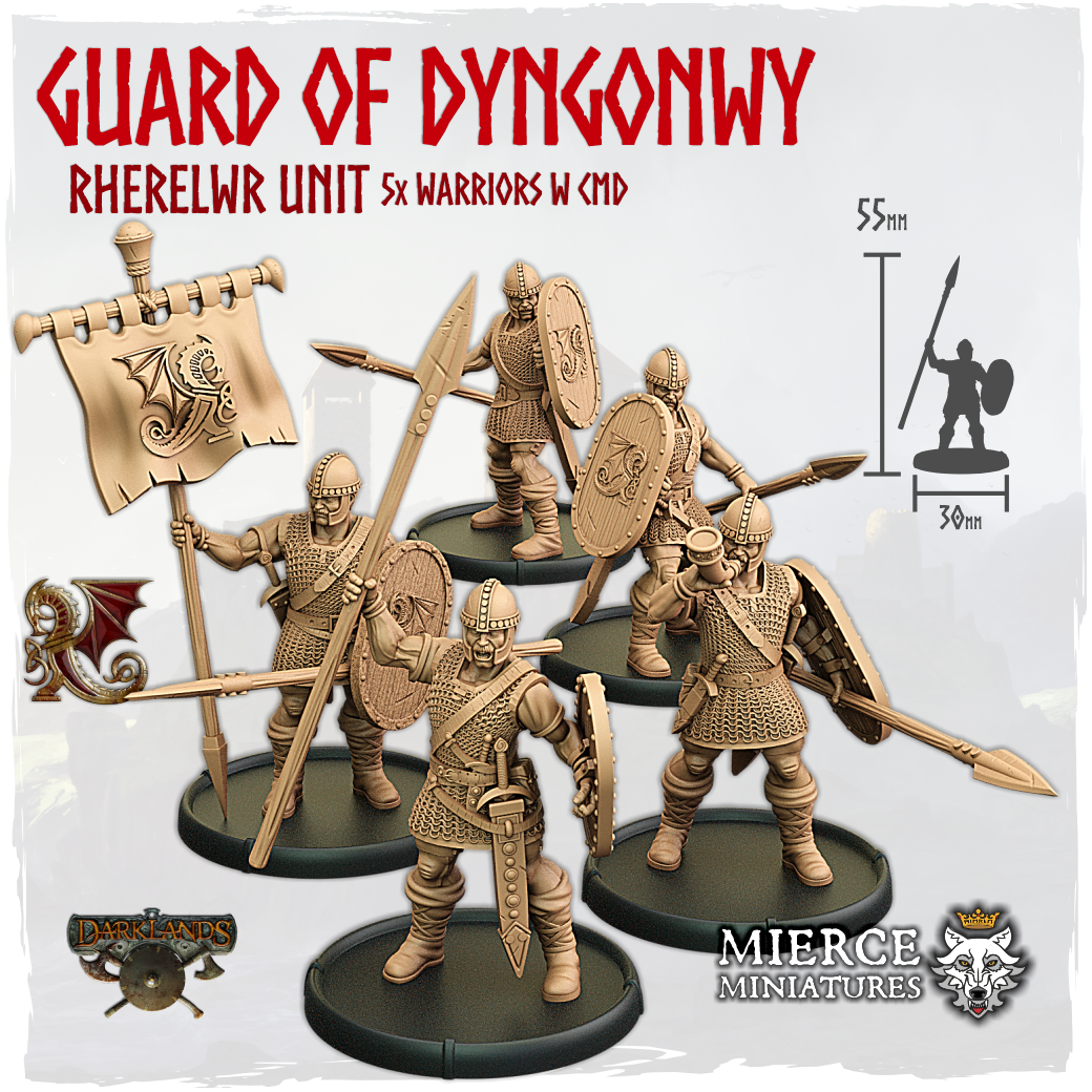 Guard of Dyngonwy, Rherelwr Unit (5x warriors w cmd)