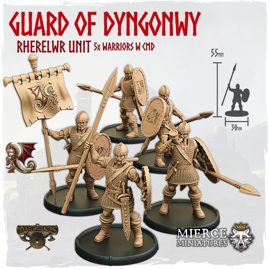 Guard of Dyngonwy, Rherelwr Unit (5x warriors w cmd)