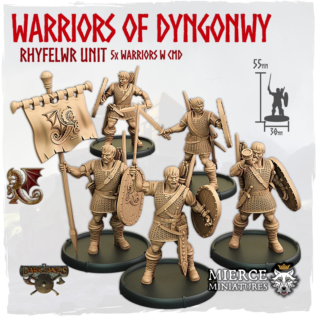 Warriors of Dyngonwy, Rhyfelwr Unit (5x warriors w cmd)