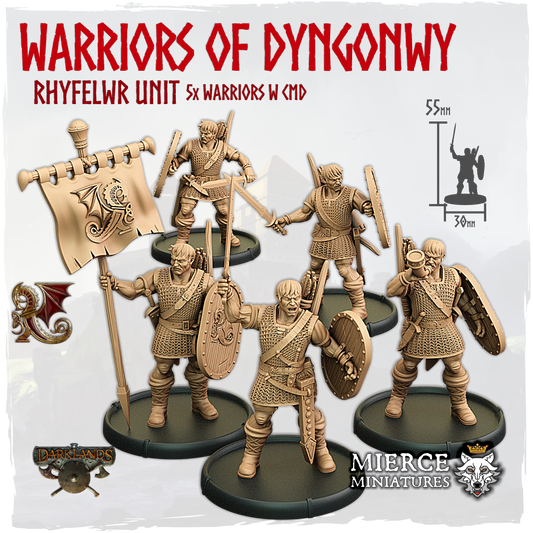 Warriors of Dyngonwy, Rhyfelwr Unit (5x warriors w cmd)