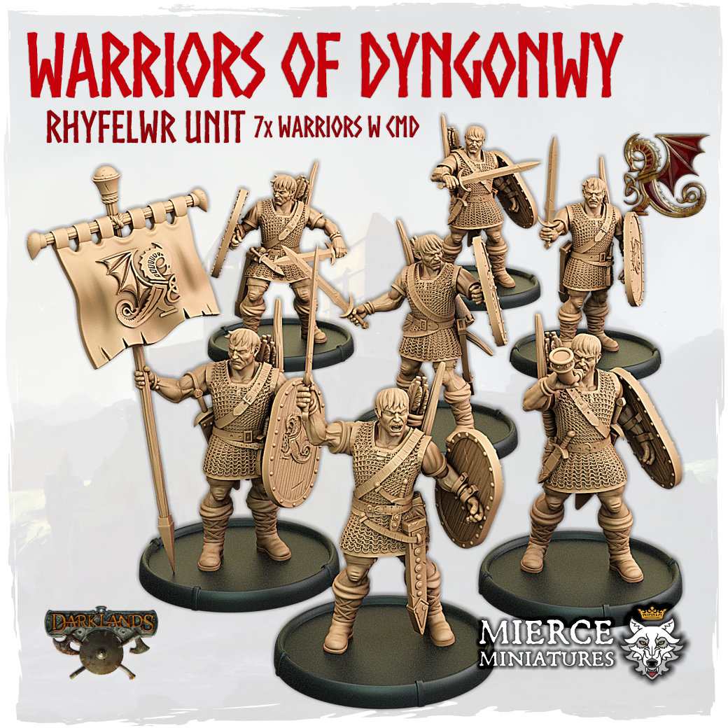 Warriors of Dyngonwy, Rhyfelwr Unit (7x warriors w cmd)