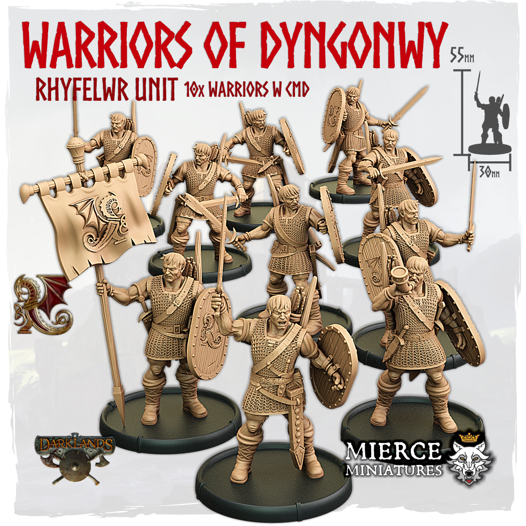 Warriors of Dyngonwy, Rhyfelwr Unit (10x warriors w cmd)