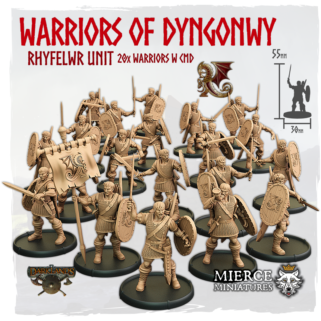 Warriors of Dyngonwy, Rhyfelwr Unit (20x warriors w cmd)