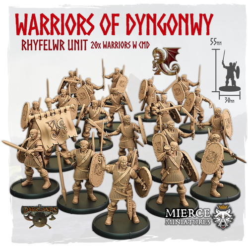 Warriors of Dyngonwy, Rhyfelwr Unit (20x warriors w cmd)