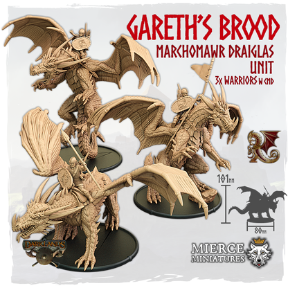 Gareth's Brood, Marchomawr Draiglas Unit (3x warriors w cmd)