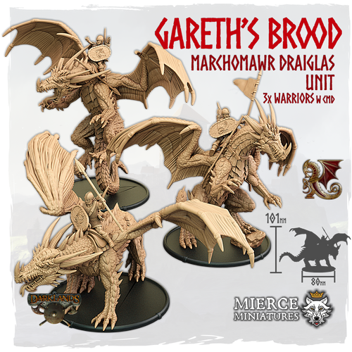 Gareth's Brood, Marchomawr Draiglas Unit (3x warriors w cmd)