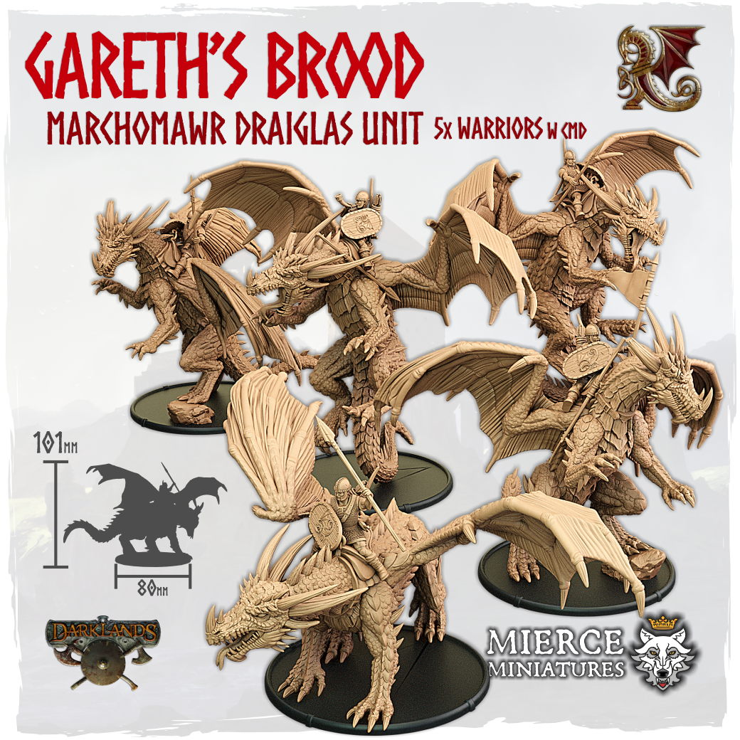 Gareth's Brood, Marchomawr Draiglas Unit (5x warriors w cmd)