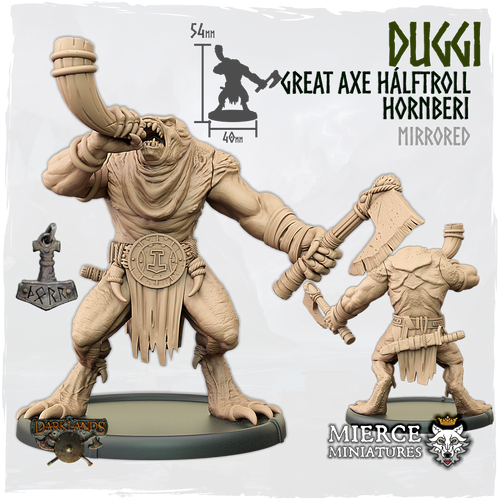 Duggi, Great Axe Hálftroll Hornberi [mirrored]