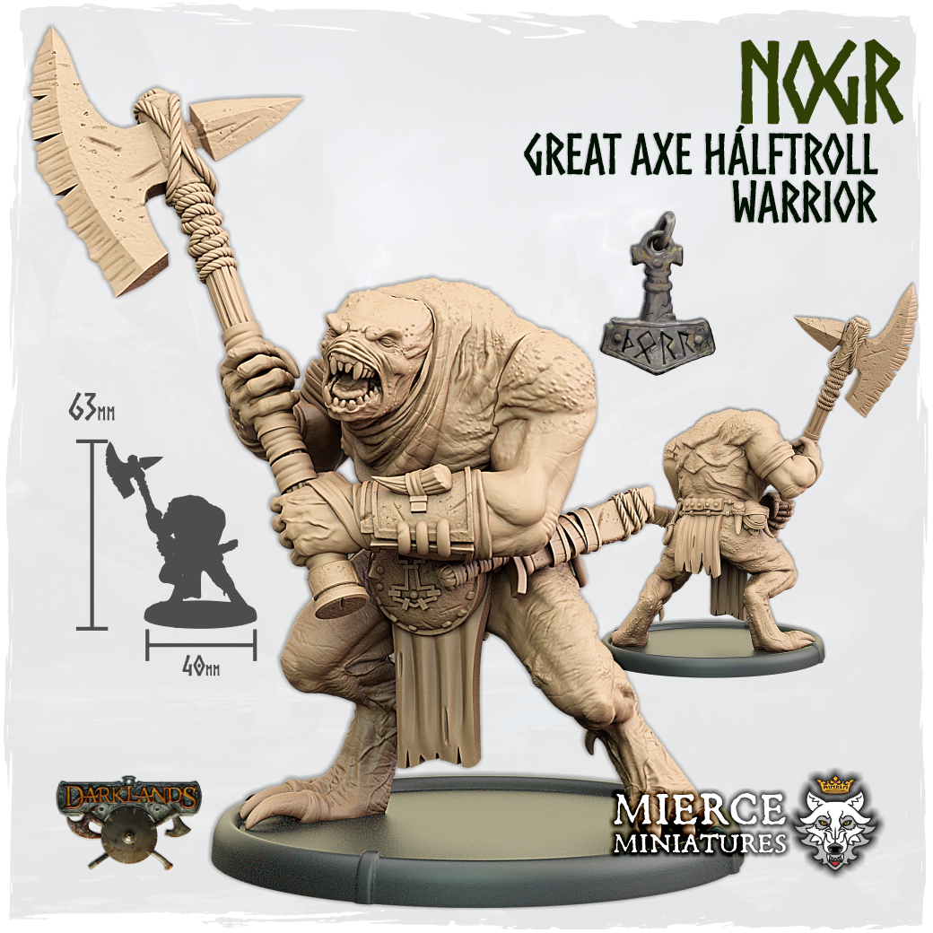 Nogr, Great Axe Hálftroll Warrior