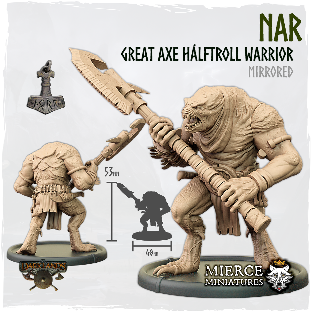 Nar, Great Axe Hálftroll Warrior [mirrored]