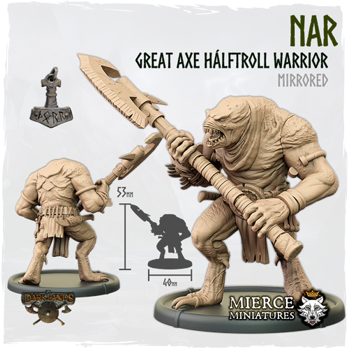 Nar, Great Axe Hálftroll Warrior [mirrored]
