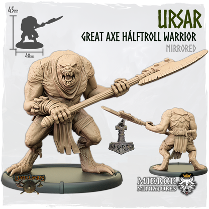 Ursar, Great Axe Hálftroll Warrior [mirrored]