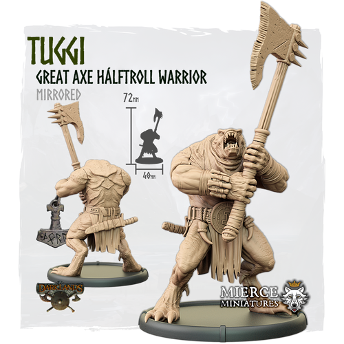 Tuggi, Great Axe Hálftroll Warrior [mirrored]