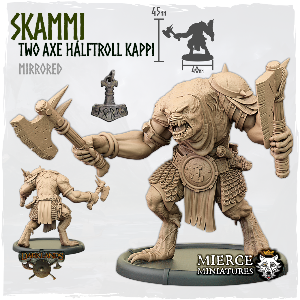 Skammi, Two Axe Hálftroll Kappi [mirrored]