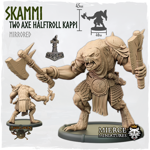 Skammi, Two Axe Hálftroll Kappi [mirrored]