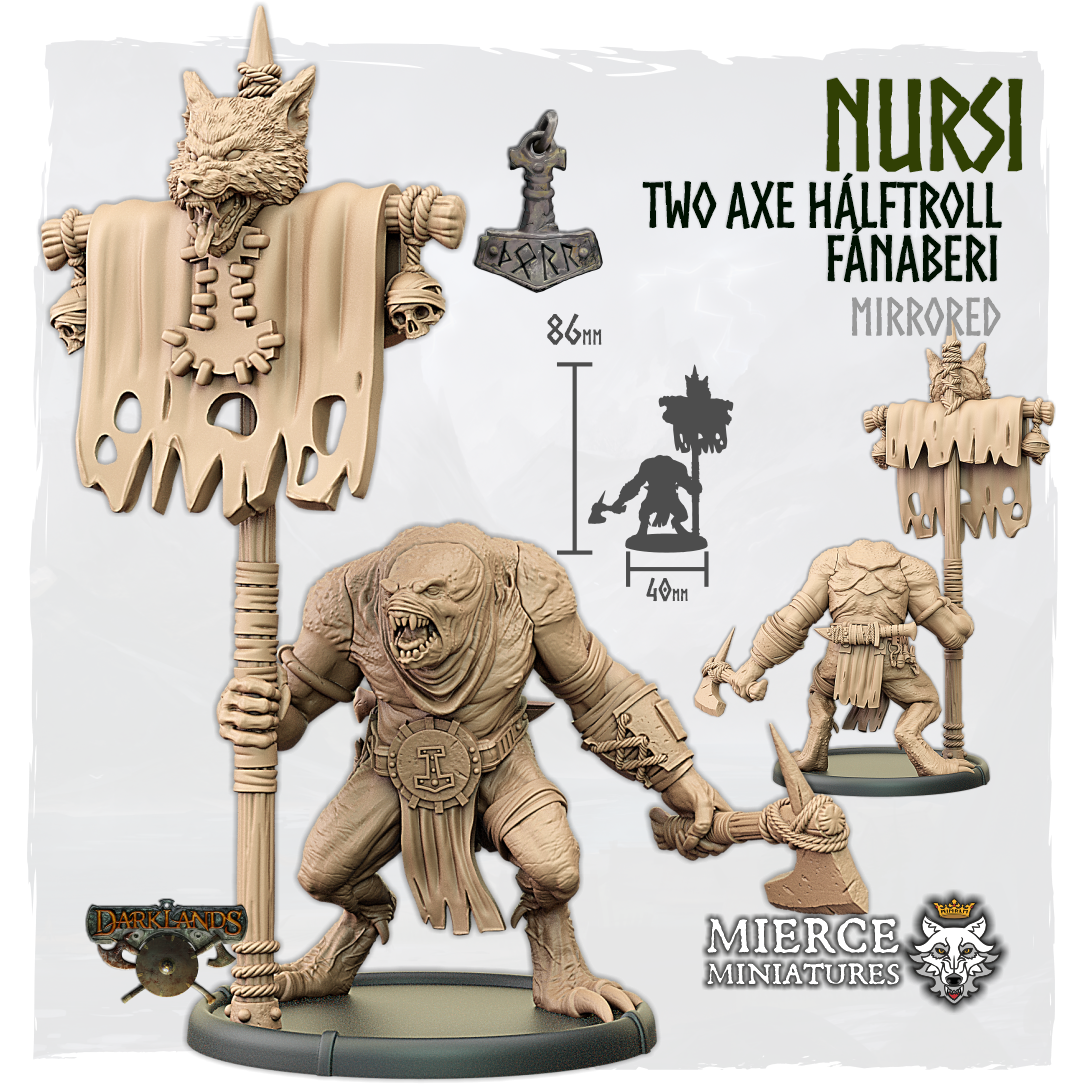 Nursi, Two Axe Hálftroll Fánaberi [mirrored]