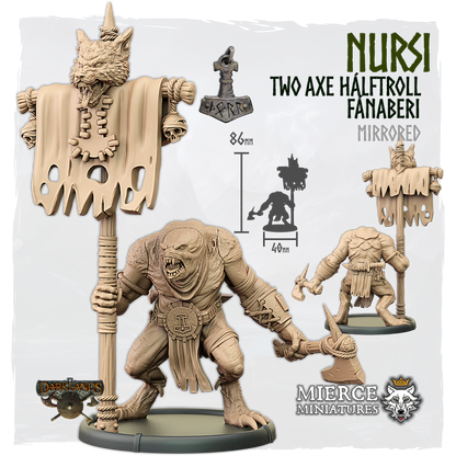 Nursi, Two Axe Hálftroll Fánaberi [mirrored]