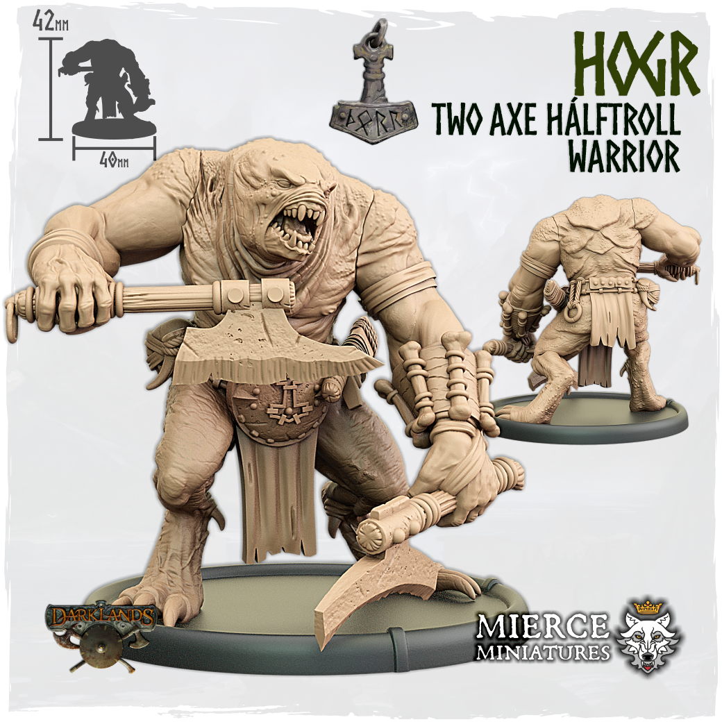 Hogr, Two Axe Hálftroll Warrior
