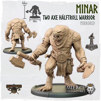 Minar, Two Axe Hálftroll Warrior [mirrored]