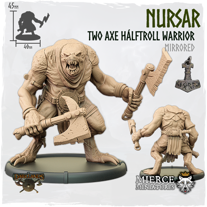 Nursar, Two Axe Hálftroll Warrior [mirrored]