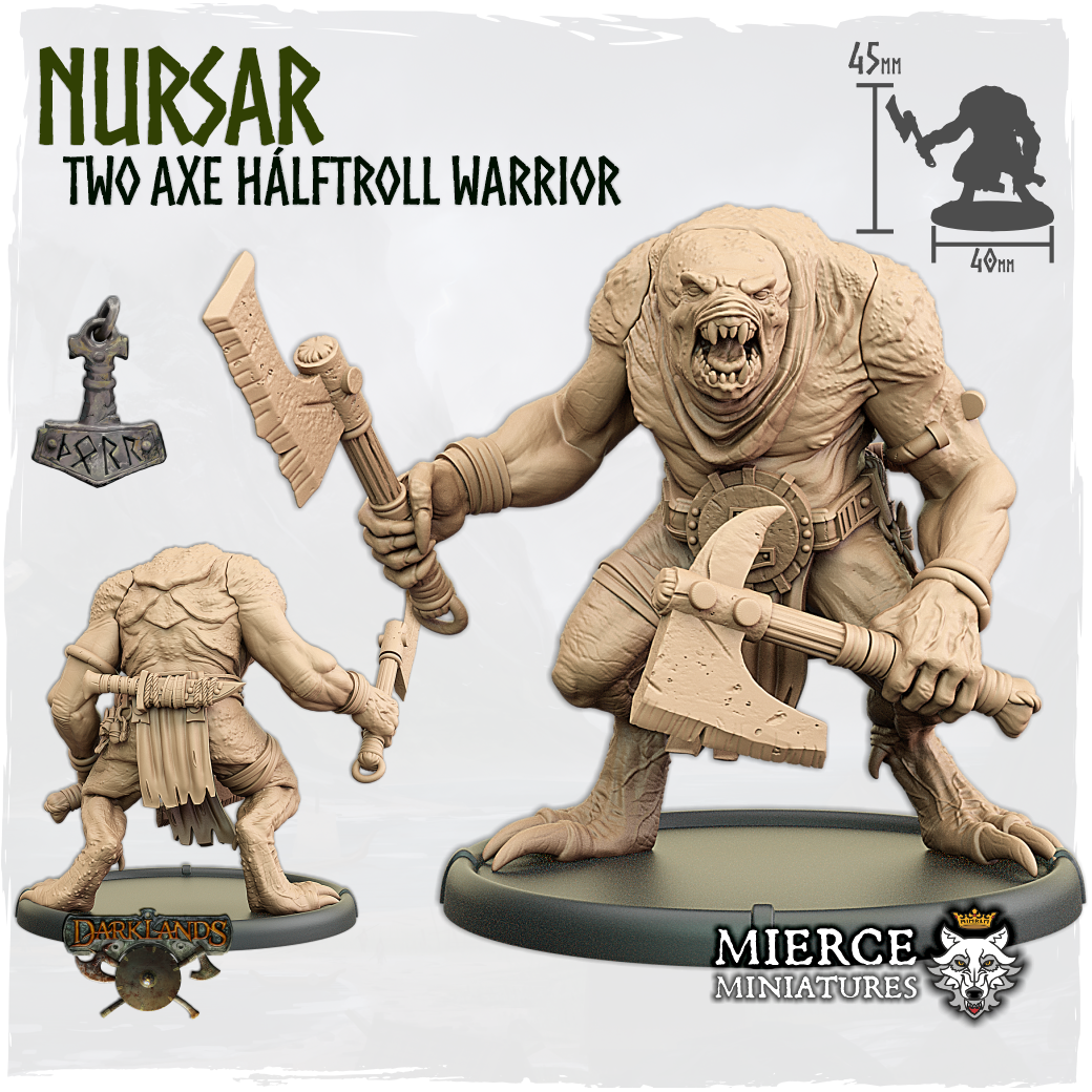 Nursar, Two Axe Hálftroll Warrior