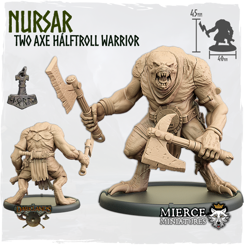 Nursar, Two Axe Hálftroll Warrior