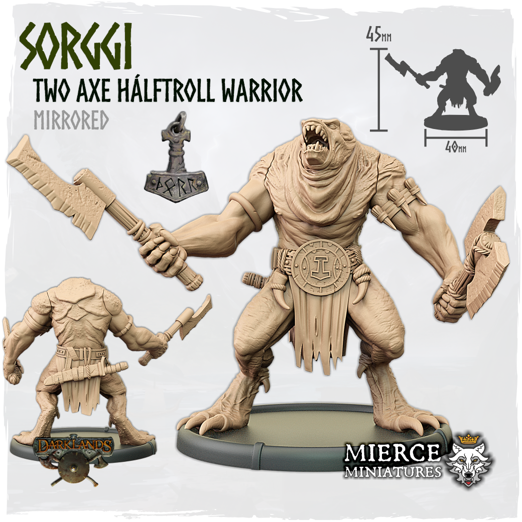 Sorggi, Two Axe Hálftroll Warrior [mirrored]