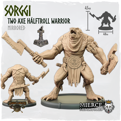 Sorggi, Two Axe Hálftroll Warrior [mirrored]