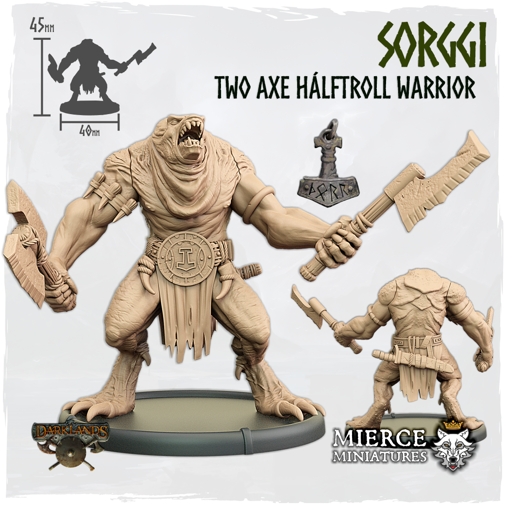 Sorggi, Two Axe Hálftroll Warrior