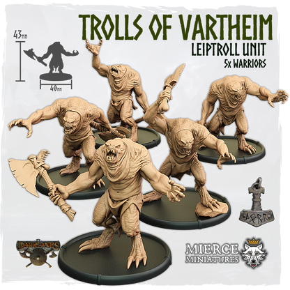 Trolls of Vartheim, Leiptroll Unit (5x warriors w cmd)