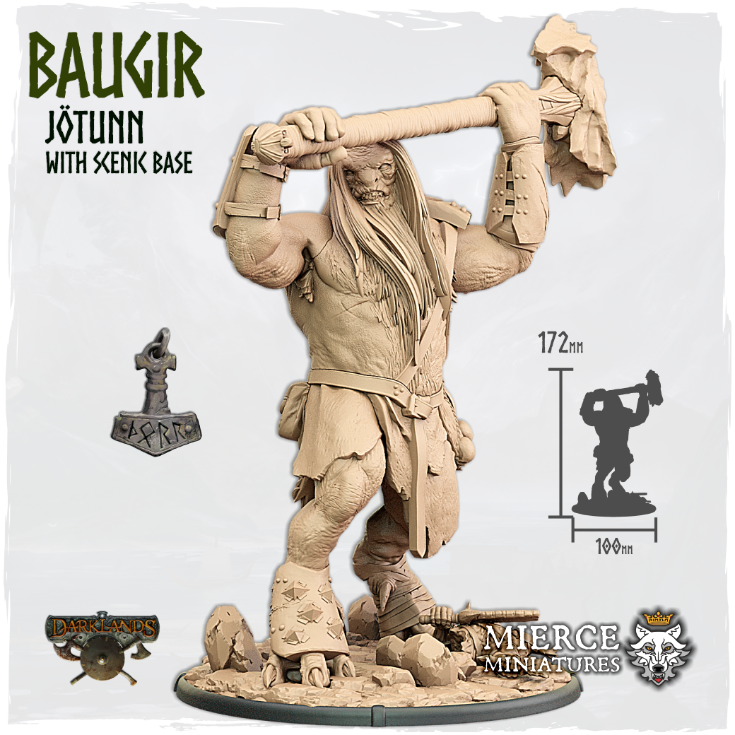 Baugir, Jötunn with Scenic Base