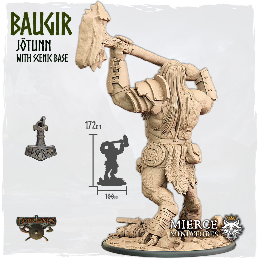 Baugir, Jötunn with Scenic Base