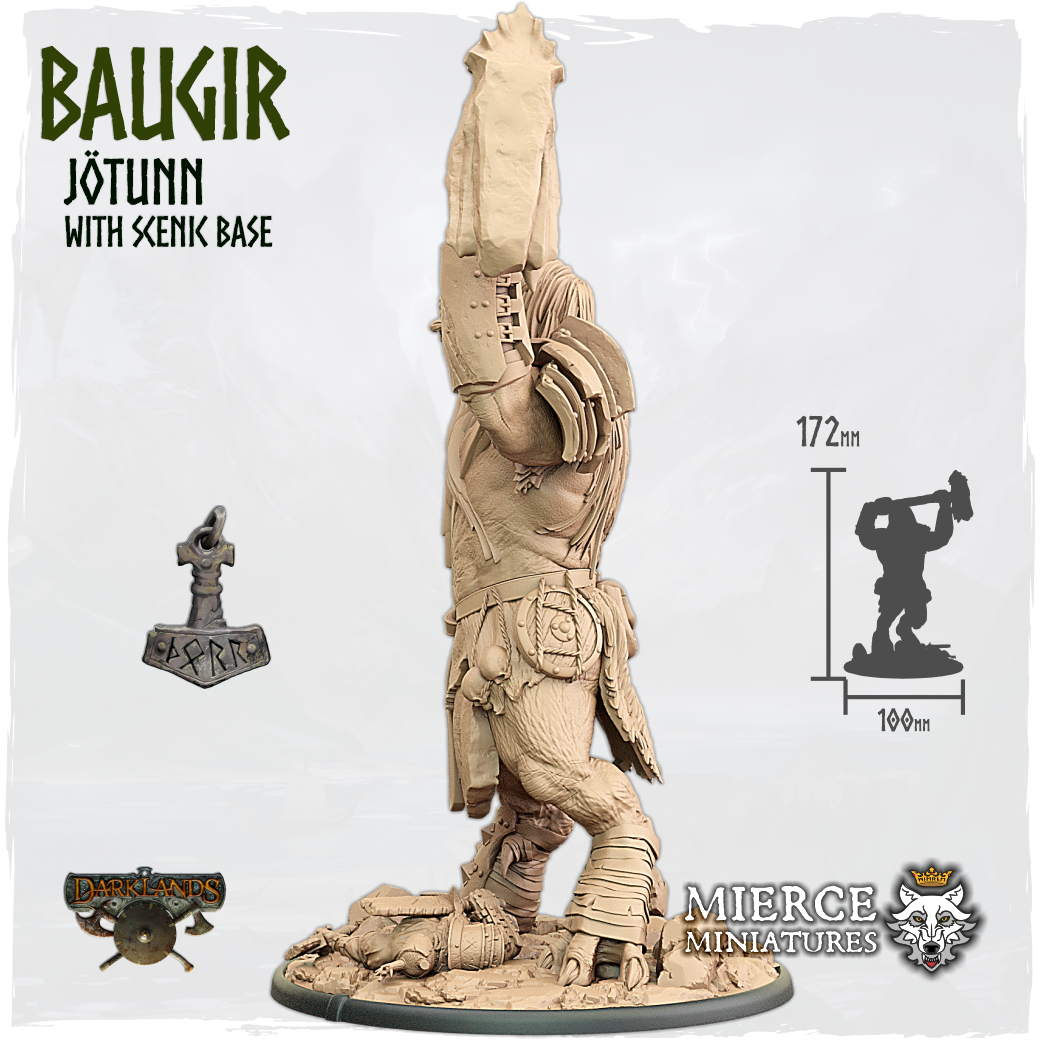 Baugir, Jötunn with Scenic Base