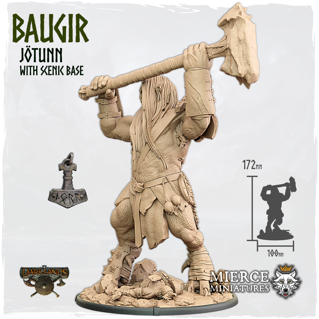 Baugir, Jötunn with Scenic Base