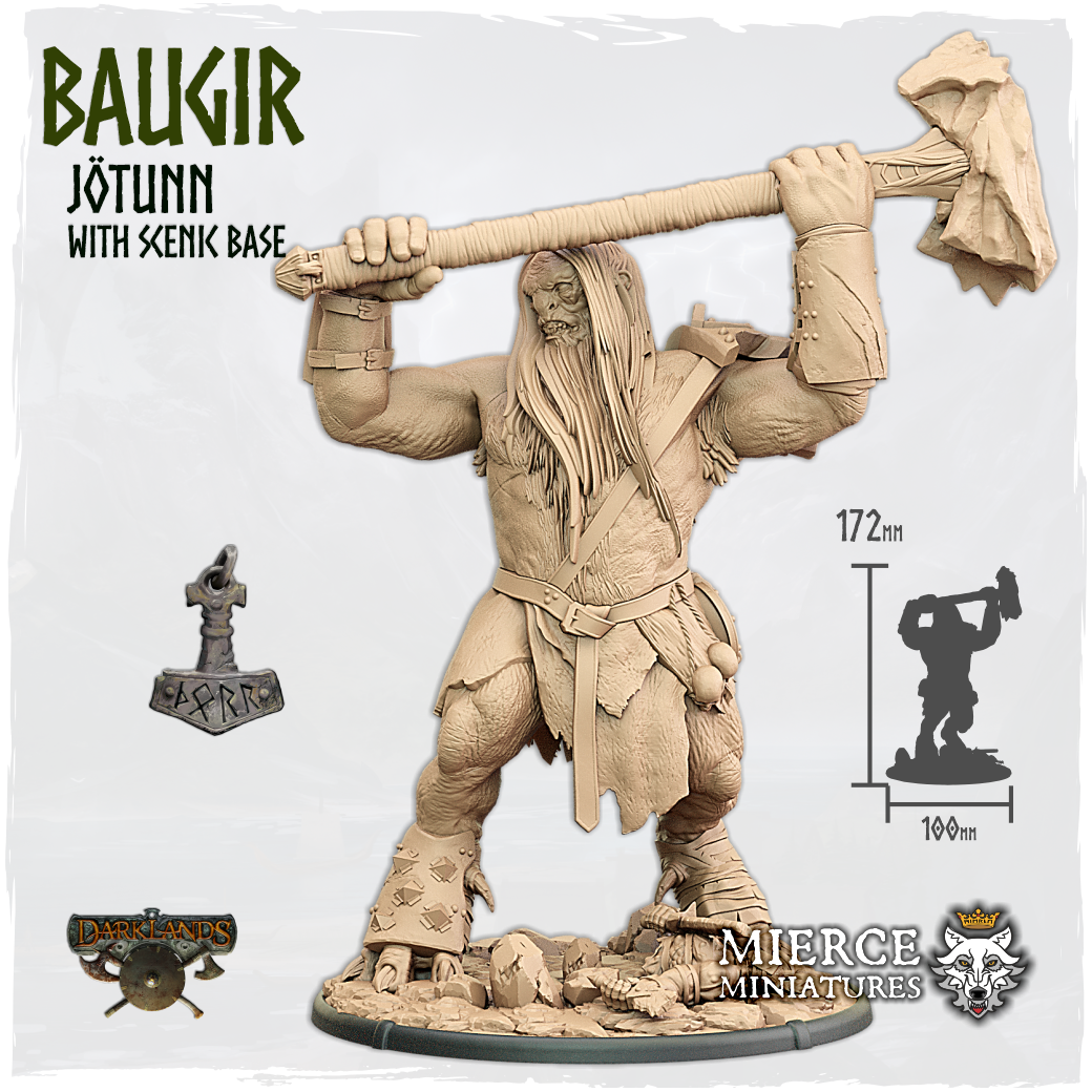 Baugir, Jötunn with Scenic Base