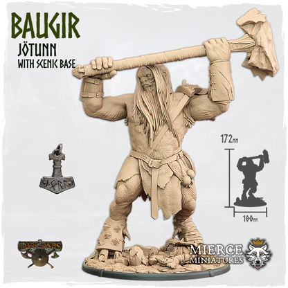 Baugir, Jötunn with Scenic Base