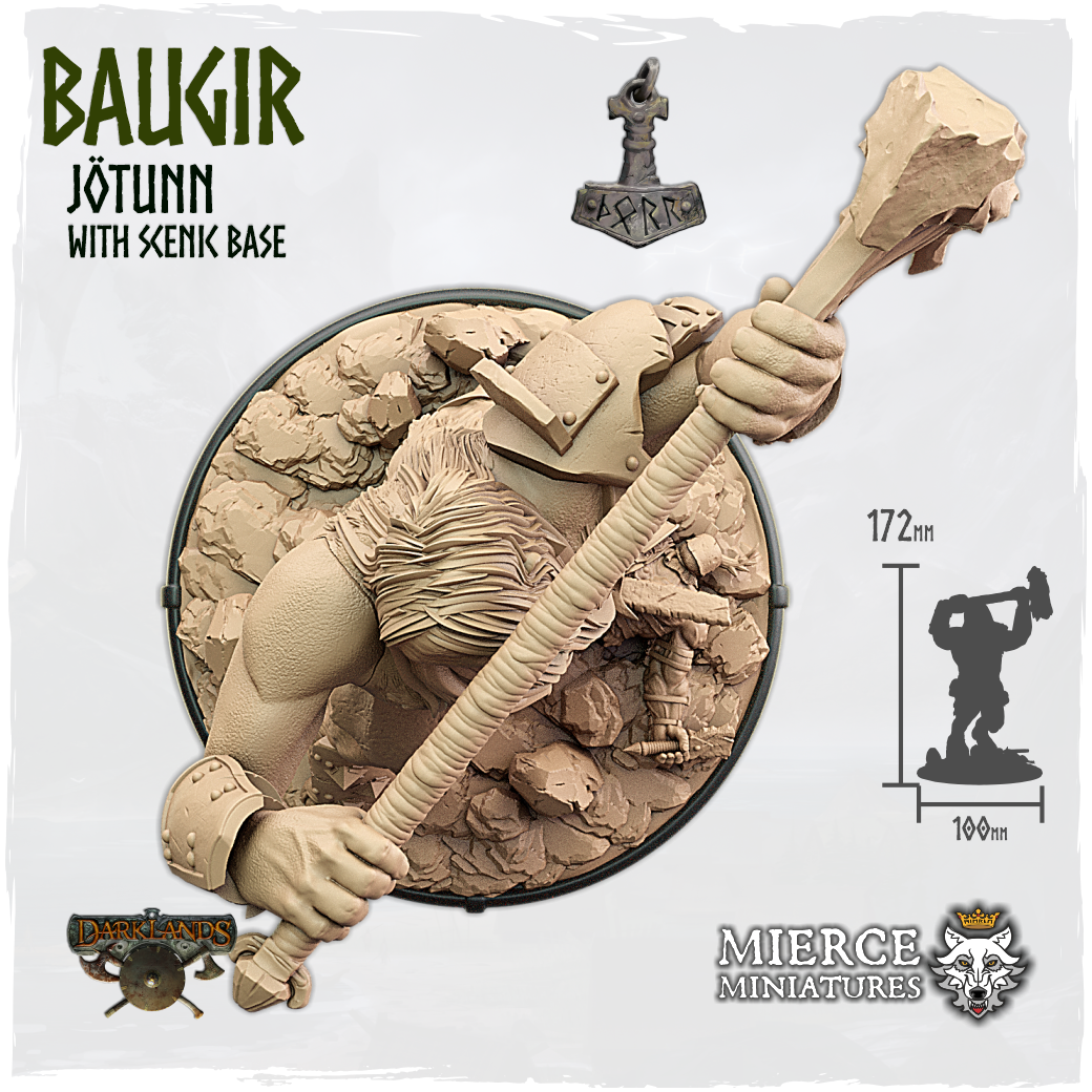 Baugir, Jötunn with Scenic Base
