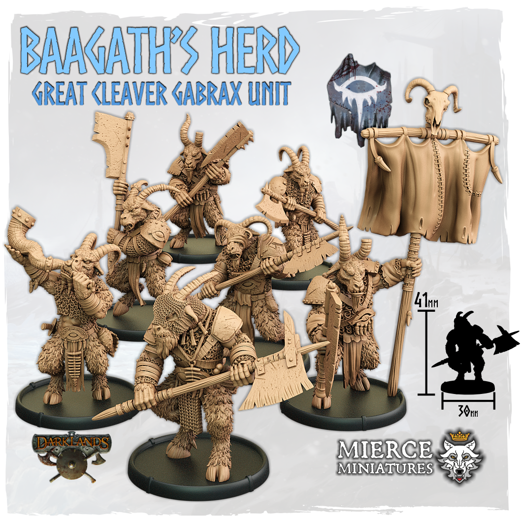 Baagath's Herd, Great Cleaver Gabrax Unit (7x warriors w cmd)