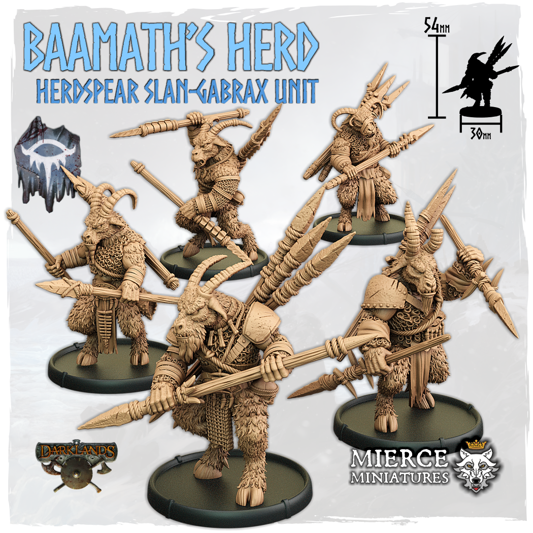 Baamath's Herd, Herdspear Slan-Gabrax Unit (5x warriors w cmd)