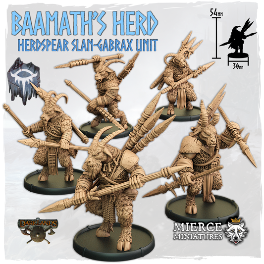 Baamath's Herd, Herdspear Slan-Gabrax Unit (5x warriors w cmd)
