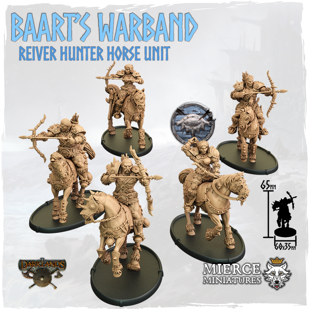 Baart's Warband, Reiver Hunter Horse Unit (5x warriors w cmd)