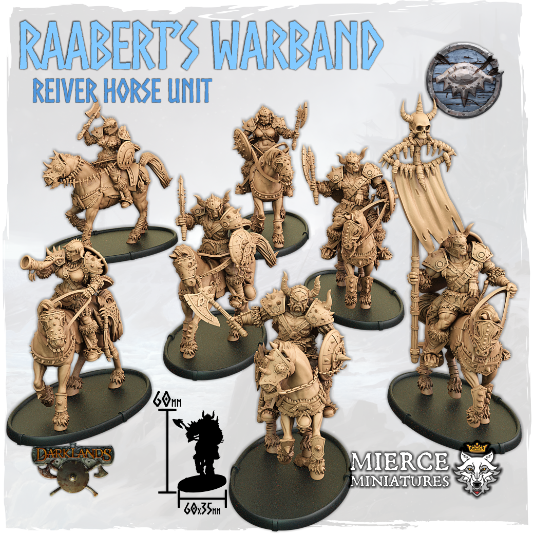 Raabert's Warband, Reiver Horse Unit (7x warriors w cmd)