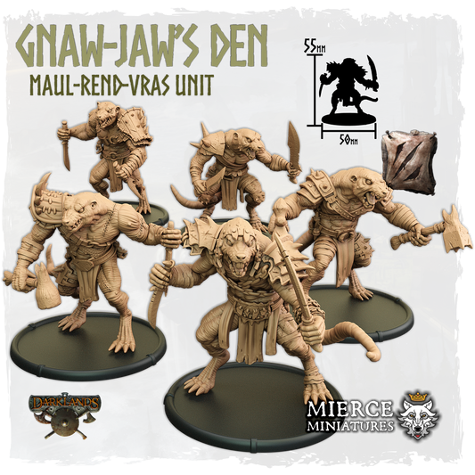 Gnaw-Jaw's Den, Maul-Rend-Vras Unit (5x warriors w cmd)