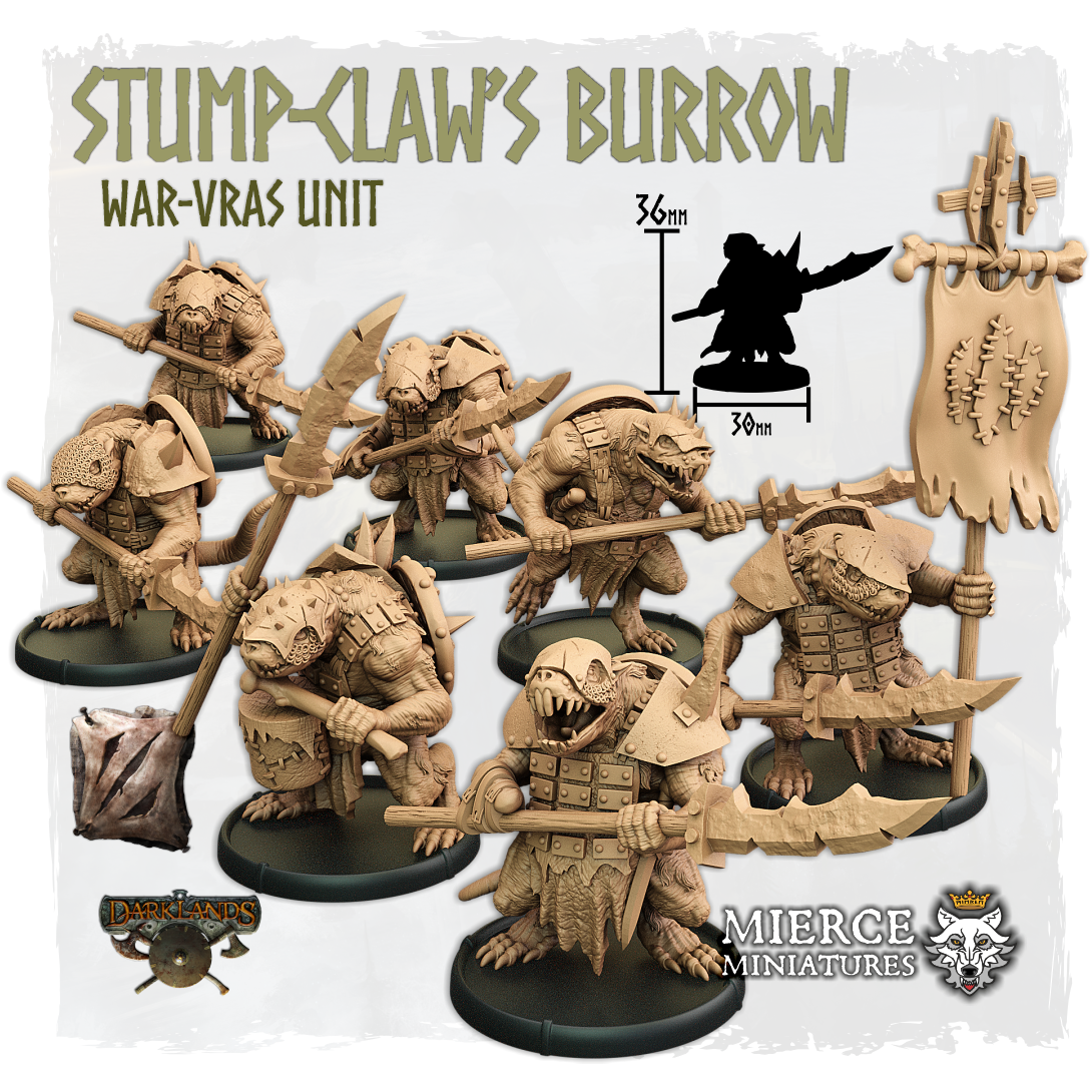 No-Claw's Burrow, Spear-Vras Unit (7x warriors w cmd)